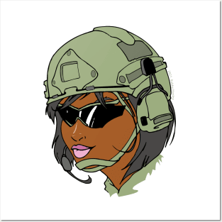 Proud Military Woman V2  (dark tees) Posters and Art